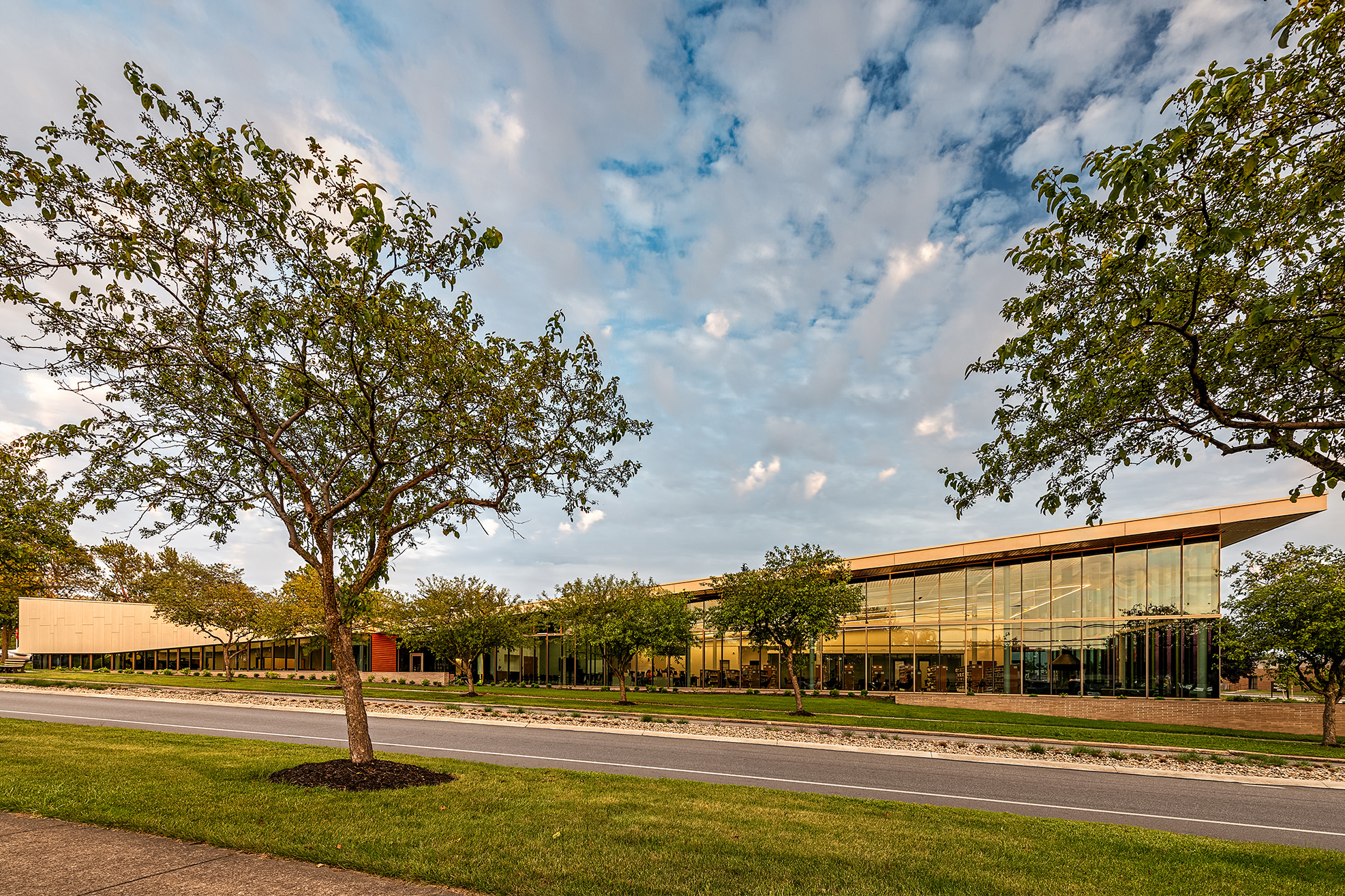 Cuyahoga County Public Library Brooklyn Branch Exterior from Street Cuyahoga County Public Library Brooklyn Branch Exterior from Street