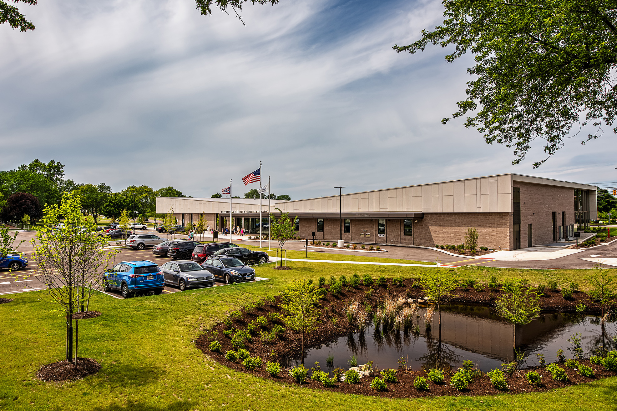 Cuyahoga County Public Library Brooklyn Branch Exterior from Parking Lot Cuyahoga County Public Library Brooklyn Branch Exterior from Parking Lot