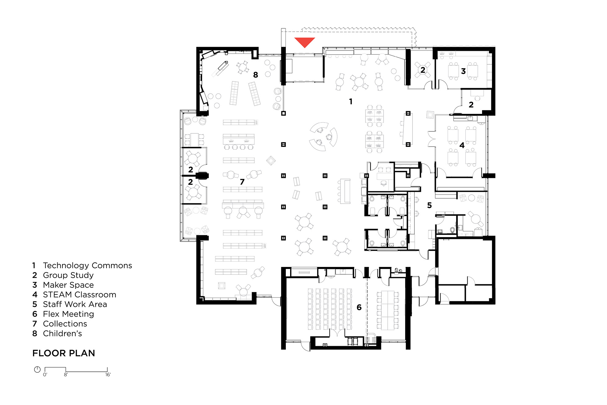 CPL-Glenville-05 – FLOOR Cleveland Public Library Glenville Branch Floor Plan